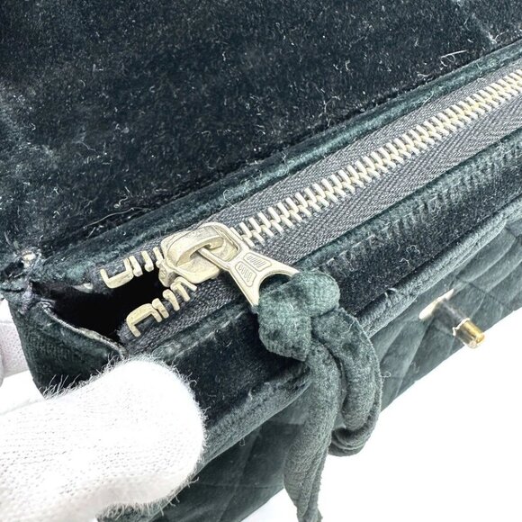 CHANEL Matelasse Backpack Chain Backpack Velor Black - Picture 6 of 15